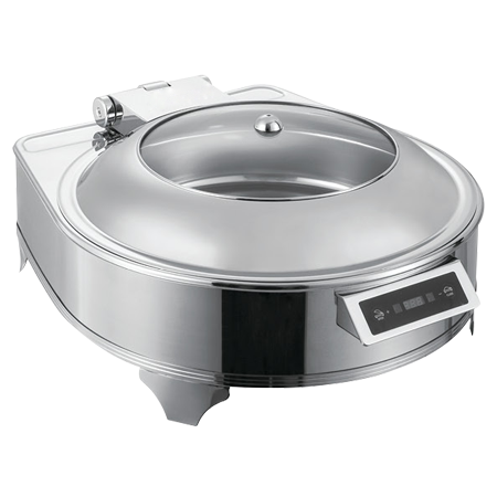 leyu.乐鱼圆形豪华感应自助餐炉 一体电热304不锈钢早餐布菲炉